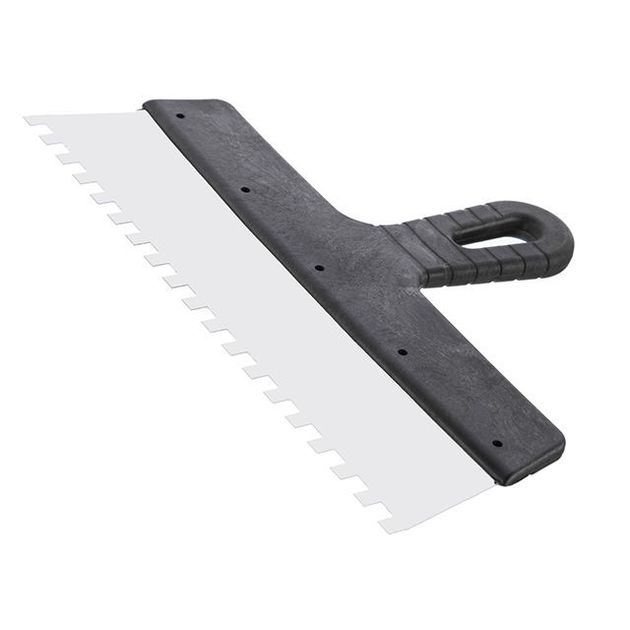 Шпатель із нержавіючої сталі 300мм з зубом 8x8мм INTERTOOL KT-2308, фото , зображення 2 | SNABZHENIE.com.ua Шпатель із нержавіючої сталі 300мм з зубом 8x8мм INTERTOOL KT-2308, фото , зображення 2 | SNABZHENIE.com.ua