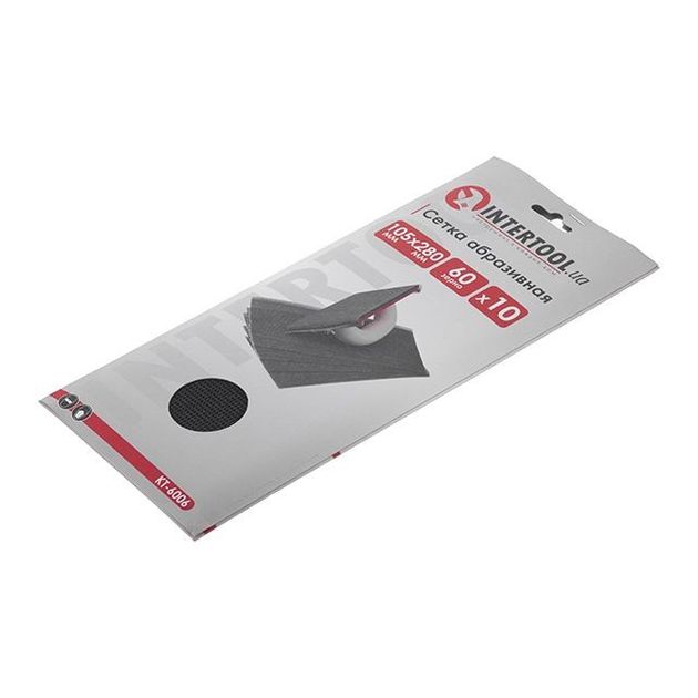 Сетка абразивная INTERTOOL KT-6006 К60 105x280 мм, 10 шт., фото , изображение 4 | SNABZHENIE.com.ua Сетка абразивная INTERTOOL KT-6006 К60 105x280 мм, 10 шт., фото , изображение 4 | SNABZHENIE.com.ua