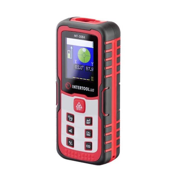 Дальномір лазерний 40м, кольоровий дисплей INTERTOOL MT-3084, фото  | SNABZHENIE.com.ua