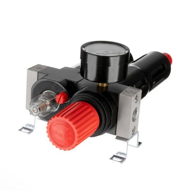 Блок подготовки воздуха INTERTOOL PT-1435, 1/4", 850 л/мин, 5 мкм, фото , изображение 4 | SNABZHENIE.com.ua