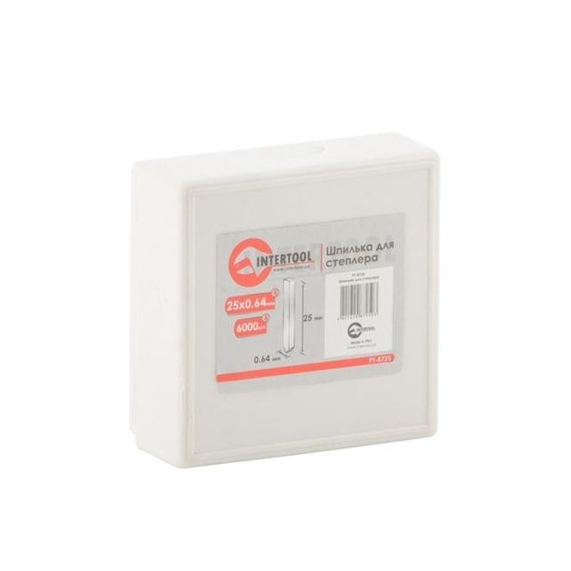 Шпилька для степлера INTERTOOL PT-8725 25мм d=0.64мм 6000шт, фото  | SNABZHENIE.com.ua