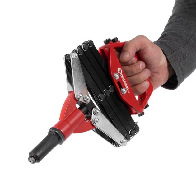 Заклепочник з складним важелем, діаметр заклепки 2,8; 3,2; 4; 4,8 мм INTERTOOL RT-0007, фото , зображення 7 | SNABZHENIE.com.ua Заклепочник з складним важелем, діаметр заклепки 2,8; 3,2; 4; 4,8 мм INTERTOOL RT-0007, фото , зображення 7 | SNABZHENIE.com.ua