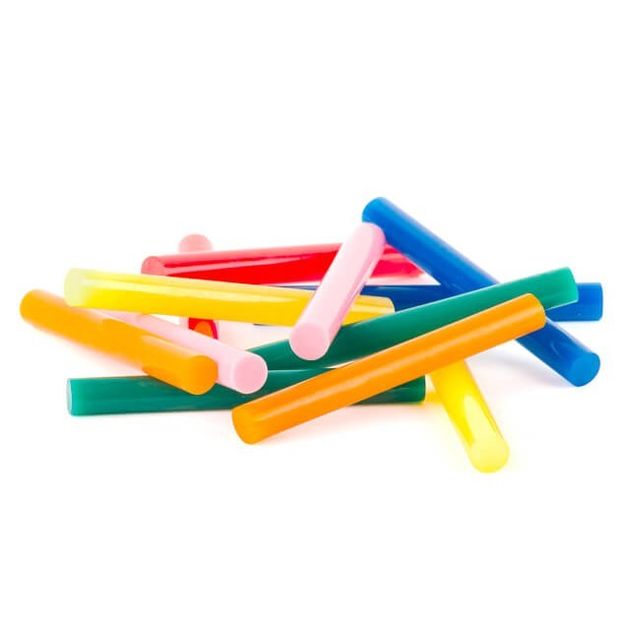 Комплект кольорових клеєвих стержнів 11.2 мм * 100 мм, 12 шт INTERTOOL RT-1027, фото , зображення 4 | SNABZHENIE.com.ua