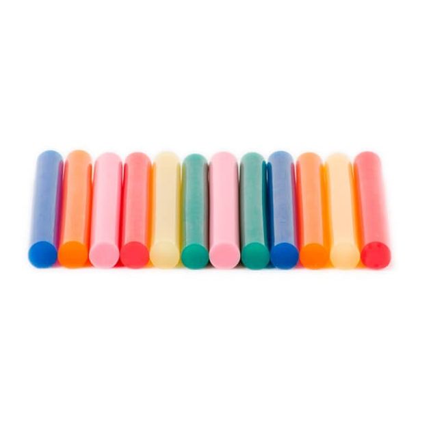 Комплект кольорових клеєвих стержнів 11.2 мм * 100 мм, 12 шт INTERTOOL RT-1027, фото , зображення 5 | SNABZHENIE.com.ua