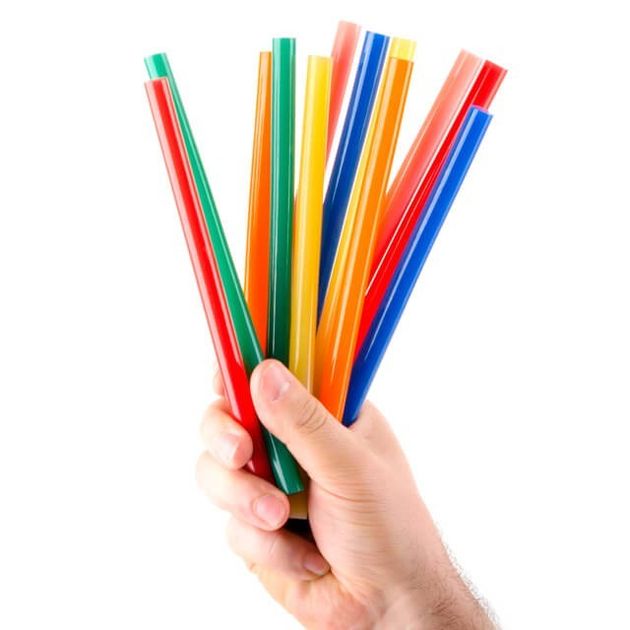 Комплект кольорових клеєвих стержнів 11.2 мм * 200 мм, 12 шт INTERTOOL RT-1028, фото , зображення 2 | SNABZHENIE.com.ua