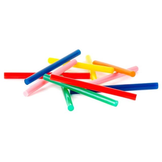 Комплект кольорових клейових стержнів 7.4 мм * 100 мм, 12 шт INTERTOOL RT-1031, фото , зображення 6 | SNABZHENIE.com.ua