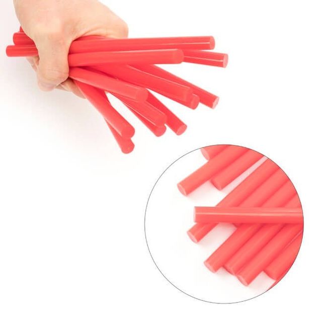 Комплект червоних клеєвих стержнів 11.2мм*200мм, 12шт. INTERTOOL RT-1042, фото , зображення 4 | SNABZHENIE.com.ua