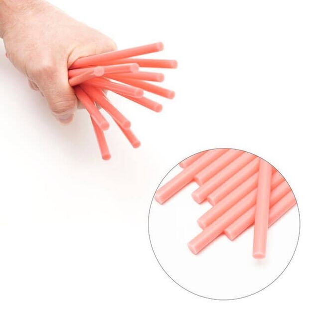 Комплект рожевих клеєвих стержнів 7.4мм*200мм, 12шт. INTERTOOL RT-1048, фото , зображення 4 | SNABZHENIE.com.ua