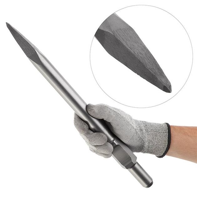 Пика по камню HEX 30*410 мм INTERTOOL SD-0461, фото , изображение 2 | SNABZHENIE.com.ua Пика по камню HEX 30*410 мм INTERTOOL SD-0461, фото , изображение 2 | SNABZHENIE.com.ua