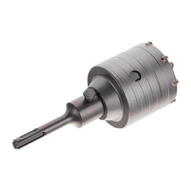 Комплект: сверло корончатое по бетону 65 мм + переходник SDS Plus 100мм INTERTOOL SD-7065, фото , зображення 2 | SNABZHENIE.com.ua