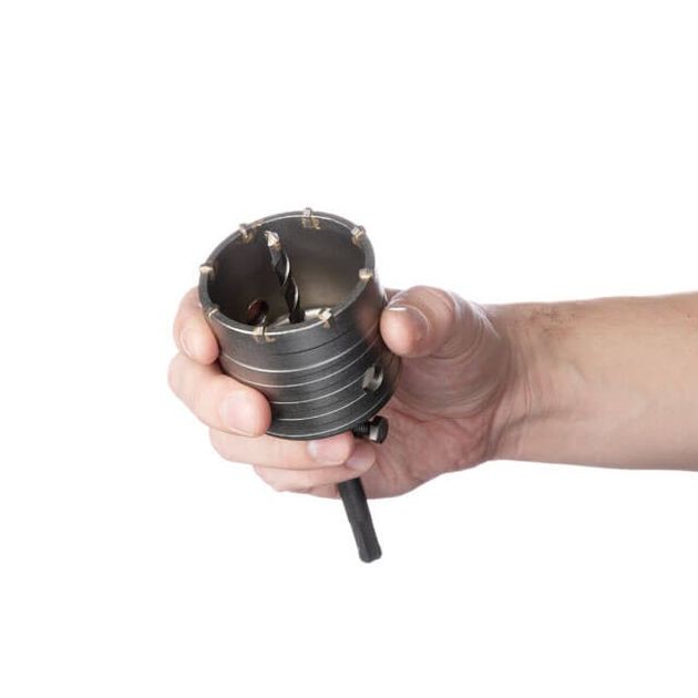 Комплект: сверло корончатое по бетону 68мм+Переходник SDS Plus 100мм INTERTOOL SD-7068, фото , зображення 4 | SNABZHENIE.com.ua