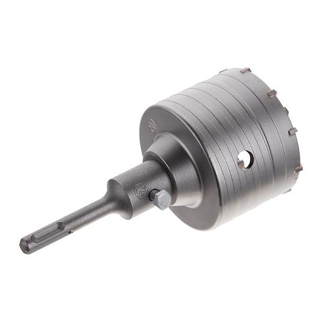 Комплект: сверло корончатое по бетону 80 мм+переходник SDS Plus 100мм INTERTOOL SD-7080, фото , зображення 2 | SNABZHENIE.com.ua