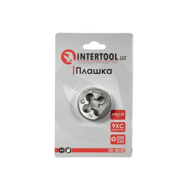 Плашка INTERTOOL M10x1,25 мм SD-8230, фото , изображение 3 | SNABZHENIE.com.ua Плашка INTERTOOL M10x1,25 мм SD-8230, фото , изображение 3 | SNABZHENIE.com.ua