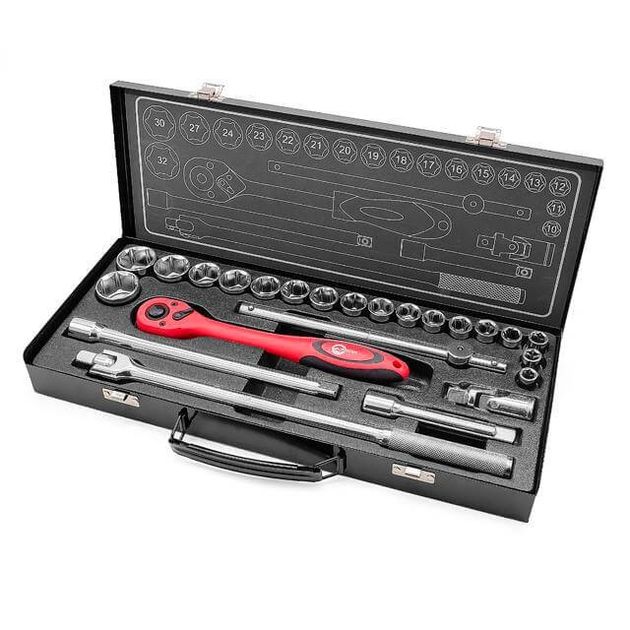 Профессиональный набор инструмента INTERTOOL ET-6025, 25 ед. (10-32 мм), фото , изображение 2 | SNABZHENIE.com.ua