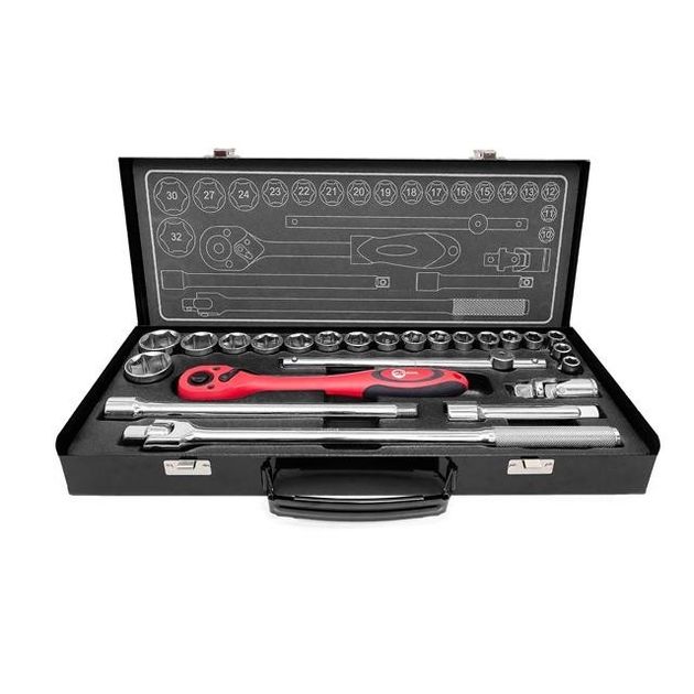 Профессиональный набор инструмента INTERTOOL ET-6025, 25 ед. (10-32 мм), фото , изображение 3 | SNABZHENIE.com.ua