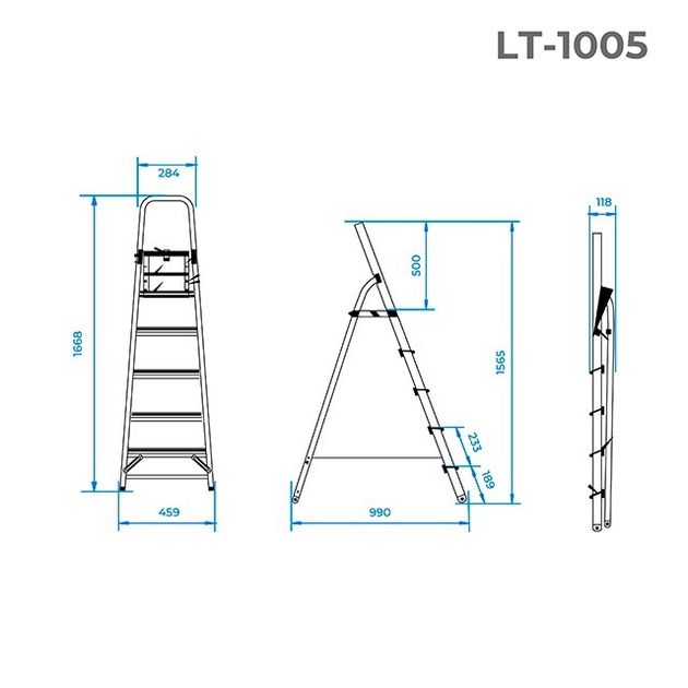 Стремянка алюминиевая 5 ступеней INTERTOOL LT-1005, высота 1065 мм, фото , изображение 8 | SNABZHENIE.com.ua Стремянка алюминиевая 5 ступеней INTERTOOL LT-1005, высота 1065 мм, фото , изображение 8 | SNABZHENIE.com.ua