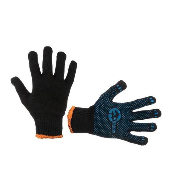 Перчатка акриловая с PVC точкой на ладони 9 (синяя) INTERTOOL SP-0132, фото  | SNABZHENIE.com.ua