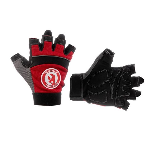 Перчатка Microfiber без пальцев, спандекс и неопрен, 9 INTERTOOL SP-0142, фото  | SNABZHENIE.com.ua