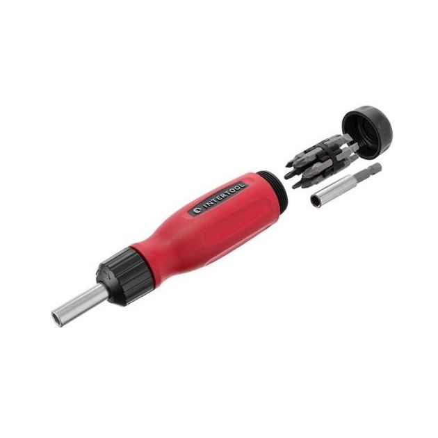 Отвертка реверсивная с насадками 12 ед INTERTOOL VT-1003, фото  | SNABZHENIE.com.ua