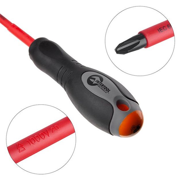 Изолированная крестовая отвертка PH3, 150 мм, 1000 В INTERTOOL, фото , изображение 2 | SNABZHENIE.com.ua Изолированная крестовая отвертка PH3, 150 мм, 1000 В INTERTOOL, фото , изображение 2 | SNABZHENIE.com.ua