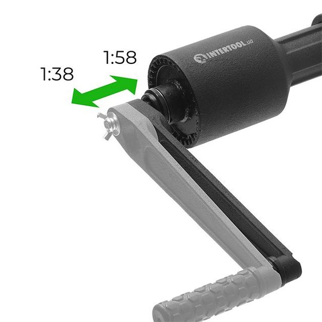 Ключ баллонный роторный для грузовых авто 380 мм, двухскоростной, макс. 3800 Нм, головки 32, 33 мм, пластиковый кейс INTERTOOL XT-0006, фото , изображение 10 | SNABZHENIE.com.ua Ключ баллонный роторный для грузовых авто 380 мм, двухскоростной, макс. 3800 Нм, головки 32, 33 мм, пластиковый кейс INTERTOOL XT-0006, фото , изображение 10 | SNABZHENIE.com.ua