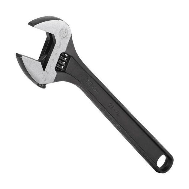 Ключ разводной 380 мм Cr-V, черный, фосфатированный INTERTOOL, фото , изображение 2 | SNABZHENIE.com.ua Ключ разводной 380 мм Cr-V, черный, фосфатированный INTERTOOL, фото , изображение 2 | SNABZHENIE.com.ua