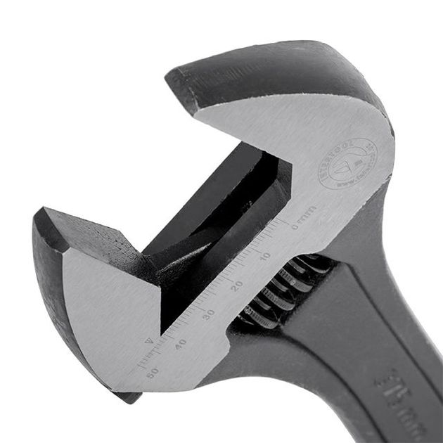 Ключ разводной 380 мм Cr-V, черный, фосфатированный INTERTOOL, фото , изображение 4 | SNABZHENIE.com.ua Ключ разводной 380 мм Cr-V, черный, фосфатированный INTERTOOL, фото , изображение 4 | SNABZHENIE.com.ua