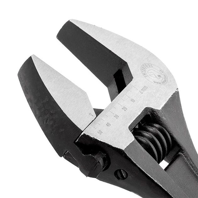 Ключ разводной 380 мм Cr-V, черный, фосфатированный INTERTOOL, фото , изображение 5 | SNABZHENIE.com.ua Ключ разводной 380 мм Cr-V, черный, фосфатированный INTERTOOL, фото , изображение 5 | SNABZHENIE.com.ua