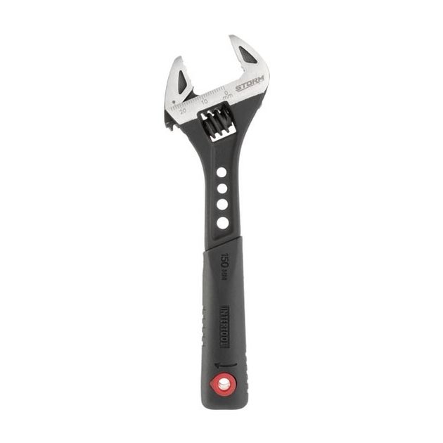 Ключ разводной 150 мм кованный, рукоятка TPR, HRC 40~50, Cr-V STORM INTERTOOL XT-0070, фото , зображення 2 | SNABZHENIE.com.ua Ключ разводной 150 мм кованный, рукоятка TPR, HRC 40~50, Cr-V STORM INTERTOOL XT-0070, фото , зображення 2 | SNABZHENIE.com.ua