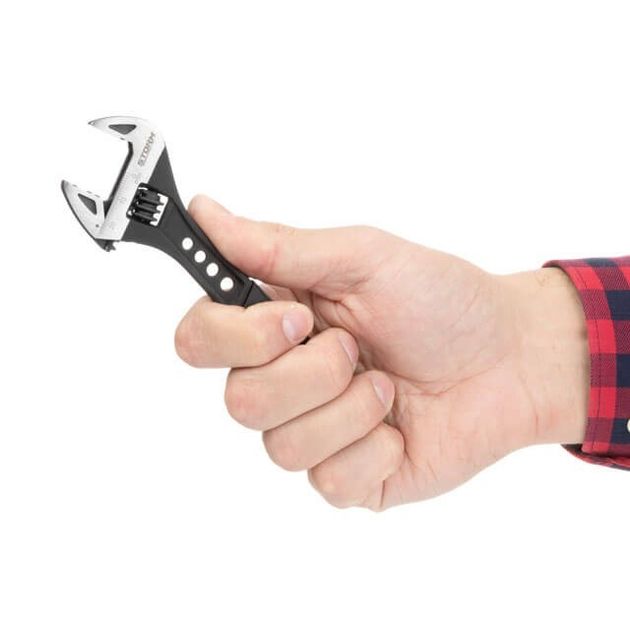 Ключ разводной 150 мм кованный, рукоятка TPR, HRC 40~50, Cr-V STORM INTERTOOL XT-0070, фото , зображення 5 | SNABZHENIE.com.ua Ключ разводной 150 мм кованный, рукоятка TPR, HRC 40~50, Cr-V STORM INTERTOOL XT-0070, фото , зображення 5 | SNABZHENIE.com.ua