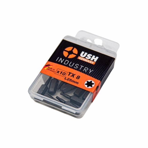 Насадка викруткова USH Industry: T8 x 25 мм, уп. 10 шт., фото , изображение 2 | SNABZHENIE.com.ua