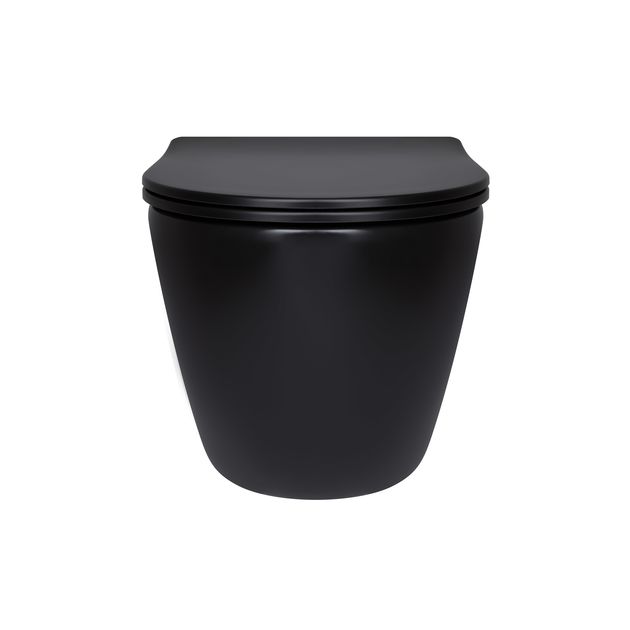 Унитаз подвесной Qtap Robin New Ultra Quiet с сиденьем Soft-Close MATT BLACK, фото , изображение 3 | SNABZHENIE.com.ua Унитаз подвесной Qtap Robin New Ultra Quiet с сиденьем Soft-Close MATT BLACK, фото , изображение 3 | SNABZHENIE.com.ua