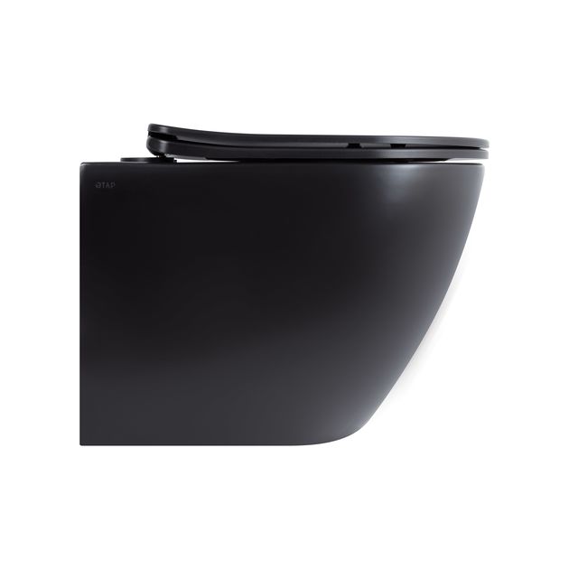 Унитаз подвесной Qtap Robin New Ultra Quiet с сиденьем Soft-Close MATT BLACK, фото , изображение 4 | SNABZHENIE.com.ua Унитаз подвесной Qtap Robin New Ultra Quiet с сиденьем Soft-Close MATT BLACK, фото , изображение 4 | SNABZHENIE.com.ua