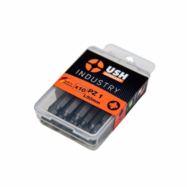 Насадка викруткова USH Industry: PZ1 x 50 мм подовжена, Уп. 10 шт., фото , зображення 2 | SNABZHENIE.com.ua