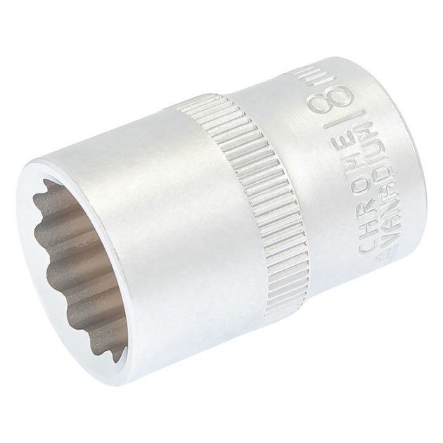 Головка торцевая MASTERTOOL 12-гранная ½ 18 мм L 40 мм CrV 78-0618, фото  | SNABZHENIE.com.ua