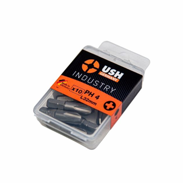 Насадка викруткова USH Industry: PH4 x 32 мм. Уп. 10 шт., фото , изображение 2 | SNABZHENIE.com.ua