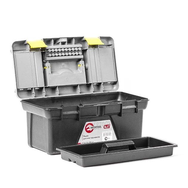 Ящик для инструмента INTERTOOL BX-0316, 412*214*188 мм, фото , изображение 2 | SNABZHENIE.com.ua Ящик для инструмента INTERTOOL BX-0316, 412*214*188 мм, фото , изображение 2 | SNABZHENIE.com.ua