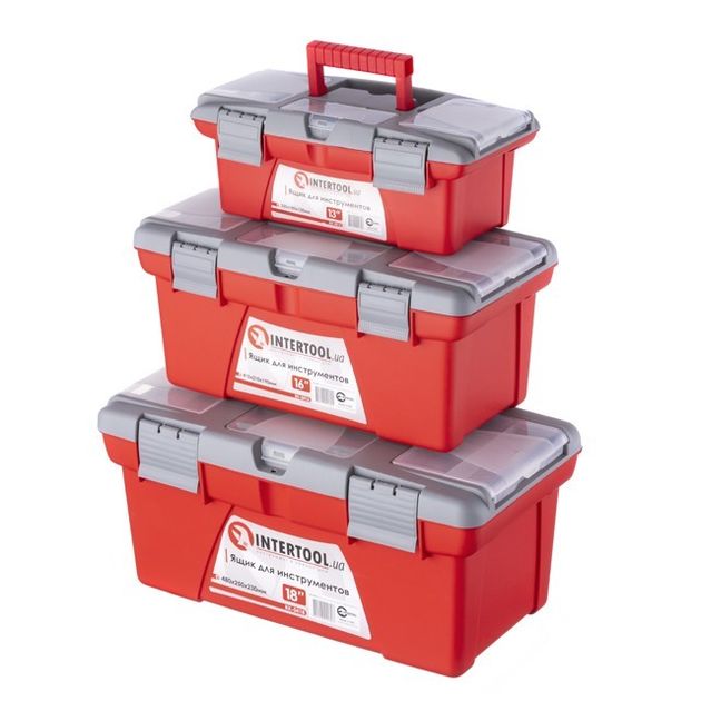 Комплект инструментальных ящиков INTERTOOL BX-0403, 3 шт., фото , изображение 4 | SNABZHENIE.com.ua Комплект инструментальных ящиков INTERTOOL BX-0403, 3 шт., фото , изображение 4 | SNABZHENIE.com.ua