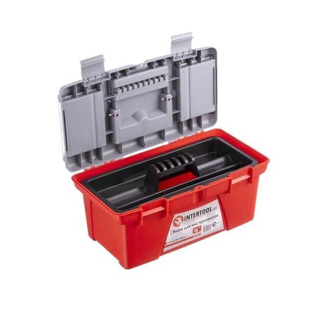 Ящик для инструментов, 16" 415*210*190 мм INTERTOOL BX-0416, фото , зображення 2 | SNABZHENIE.com.ua Ящик для инструментов, 16" 415*210*190 мм INTERTOOL BX-0416, фото , зображення 2 | SNABZHENIE.com.ua