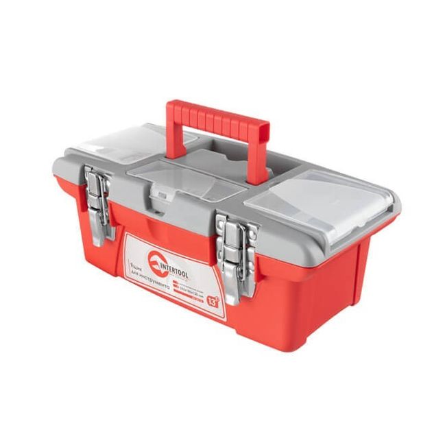Ящик для инструмента INTERTOOL BX-0513 с замками 13 335x185x130 мм, фото  | SNABZHENIE.com.ua