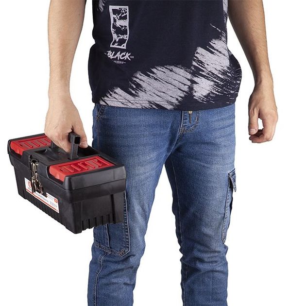 Ящик для инструментов INTERTOOL BX-1013, 330*177*135 мм, металлокл., фото , изображение 6 | SNABZHENIE.com.ua Ящик для инструментов INTERTOOL BX-1013, 330*177*135 мм, металлокл., фото , изображение 6 | SNABZHENIE.com.ua