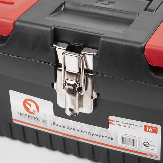 Ящик для инструментов INTERTOOL BX-1016, 16", 396*216*164 мм, фото , изображение 3 | SNABZHENIE.com.ua Ящик для инструментов INTERTOOL BX-1016, 16", 396*216*164 мм, фото , изображение 3 | SNABZHENIE.com.ua