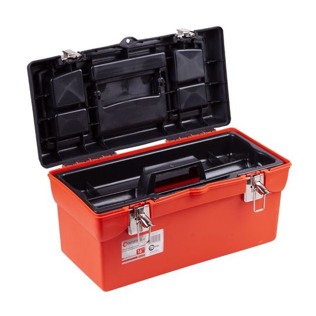 Ящик для инструмента с металлическими замками 16" 396*216*164 мм INTERTOOL BX-1116, фото , зображення 2 | SNABZHENIE.com.ua Ящик для инструмента с металлическими замками 16" 396*216*164 мм INTERTOOL BX-1116, фото , зображення 2 | SNABZHENIE.com.ua