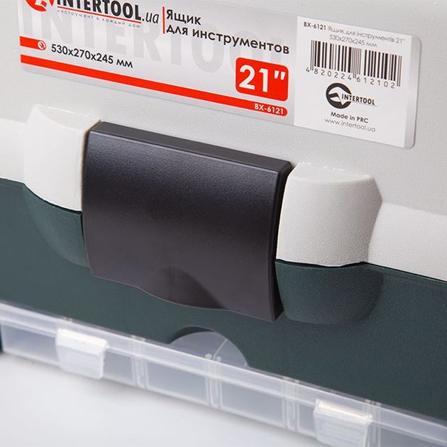 Ящик для инструментов, 21" 530*270*245 мм INTERTOOL BX-6121, фото , зображення 3 | SNABZHENIE.com.ua Ящик для инструментов, 21" 530*270*245 мм INTERTOOL BX-6121, фото , зображення 3 | SNABZHENIE.com.ua