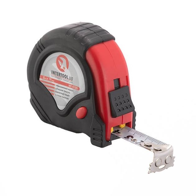 Рулетка INTERTOOL MT-0105, 5 м x 19 мм, металлическое полотно, 3 стопора, фото  | SNABZHENIE.com.ua