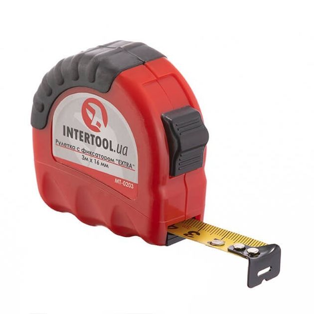 Рулетка металлическая 3 м x 16 мм EXTRA INTERTOOL MT-0203, фото  | SNABZHENIE.com.ua