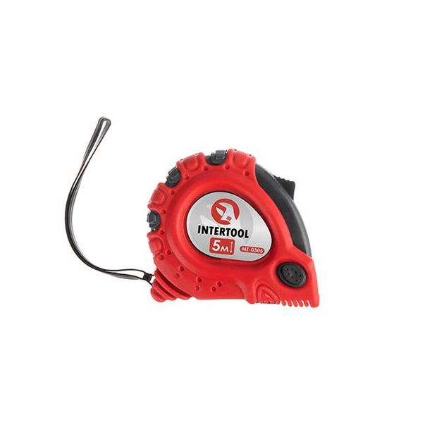 Рулетка с металлическим полотном 5 м x 19 мм "Супер Магнит" blister INTERTOOL MT-0305, фото , зображення 2 | SNABZHENIE.com.ua Рулетка с металлическим полотном 5 м x 19 мм "Супер Магнит" blister INTERTOOL MT-0305, фото , зображення 2 | SNABZHENIE.com.ua