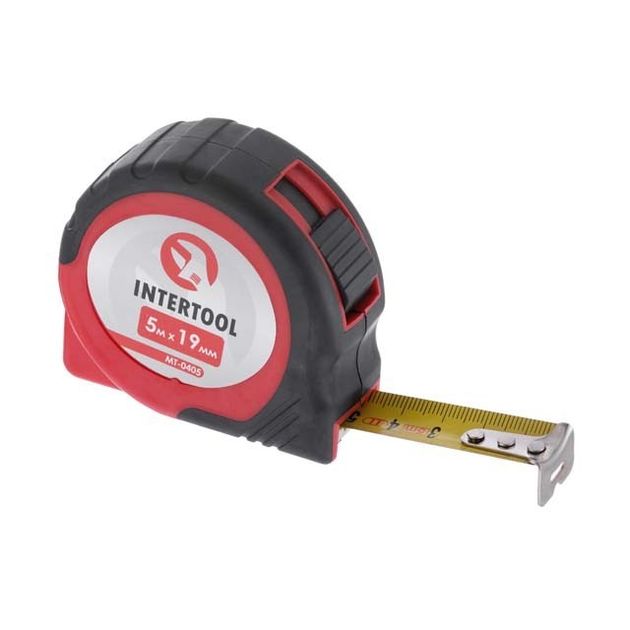 Рулетка INTERTOOL MT-0405 5м*19мм с фиксатором, фото  | SNABZHENIE.com.ua