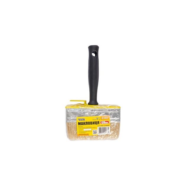 Макловица MASTERTOOL 120х30х40 мм натуральная щетина с пластиковой ручкой, фото , изображение 2 | SNABZHENIE.com.ua