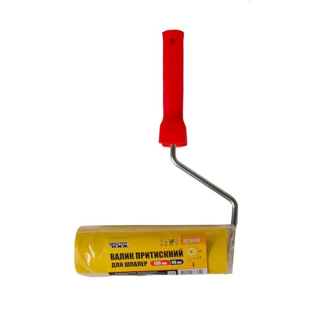 Валик прижимний для шпалер MASTERTOOL 58/180 мм Ø 8 мм з ручкою 92-6418, фото , зображення 3 | SNABZHENIE.com.ua Валик прижимний для шпалер MASTERTOOL 58/180 мм Ø 8 мм з ручкою 92-6418, фото , зображення 3 | SNABZHENIE.com.ua
